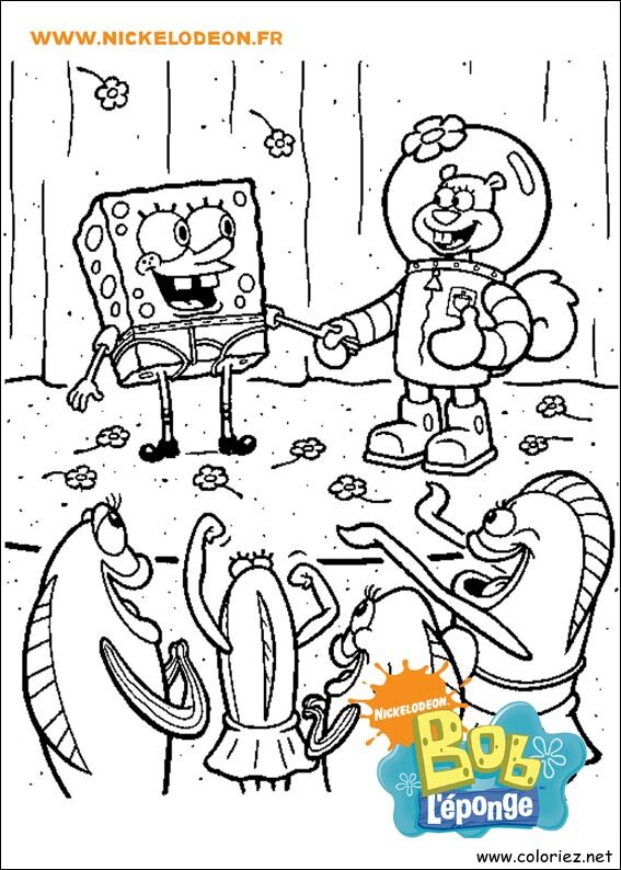 Coloriage de Bob l'éponge à imprimer !