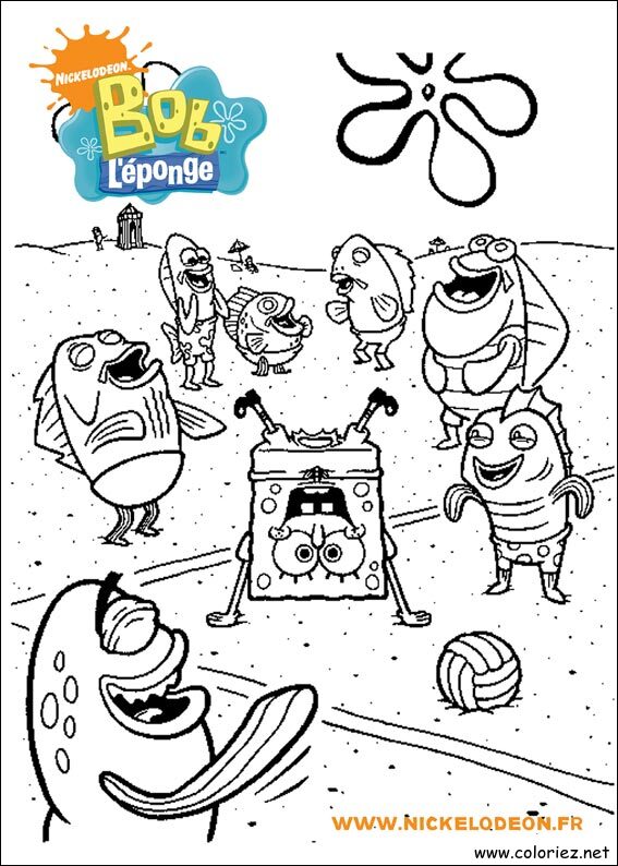 Coloriage de Bob l'éponge à imprimer !