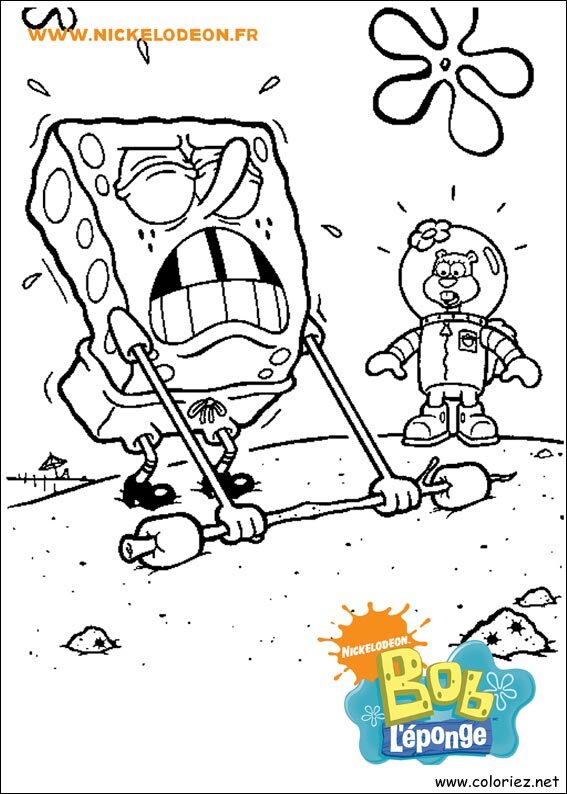 Coloriage de Bob l'éponge à imprimer !