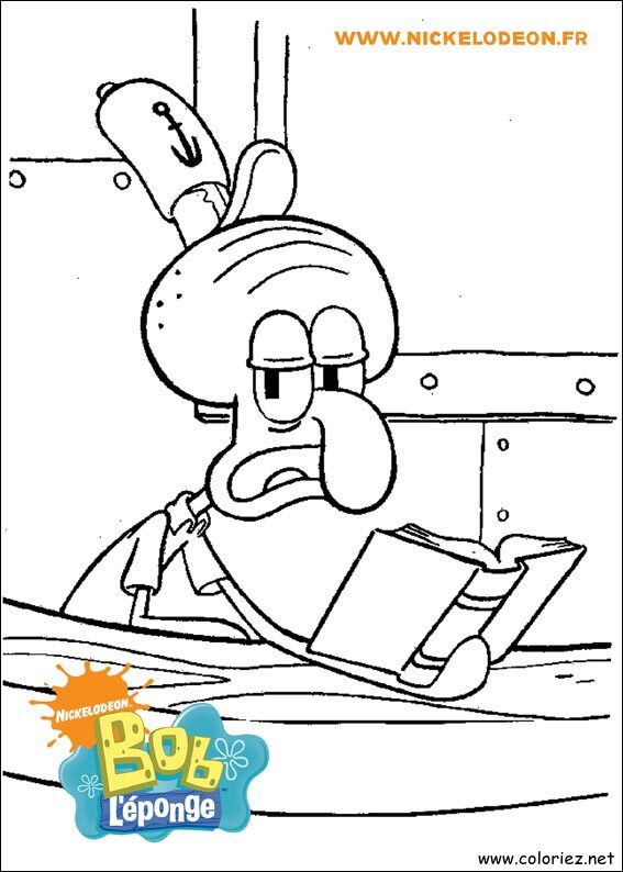 Coloriage de Bob l'éponge à imprimer !