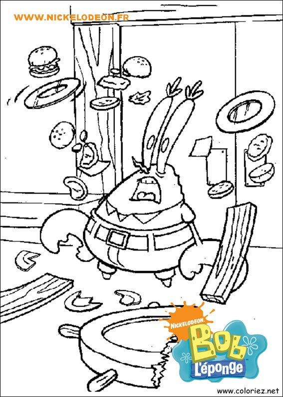 Coloriage de Bob l'éponge à imprimer !