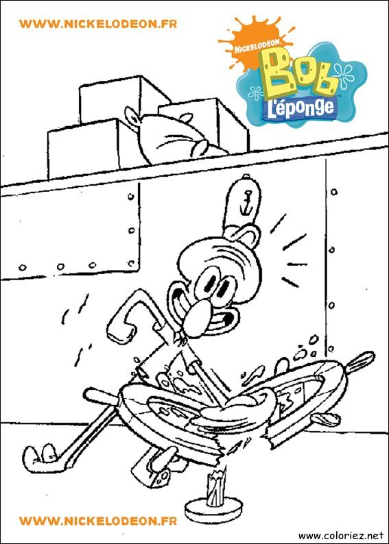 Coloriage de Bob l'éponge à imprimer !