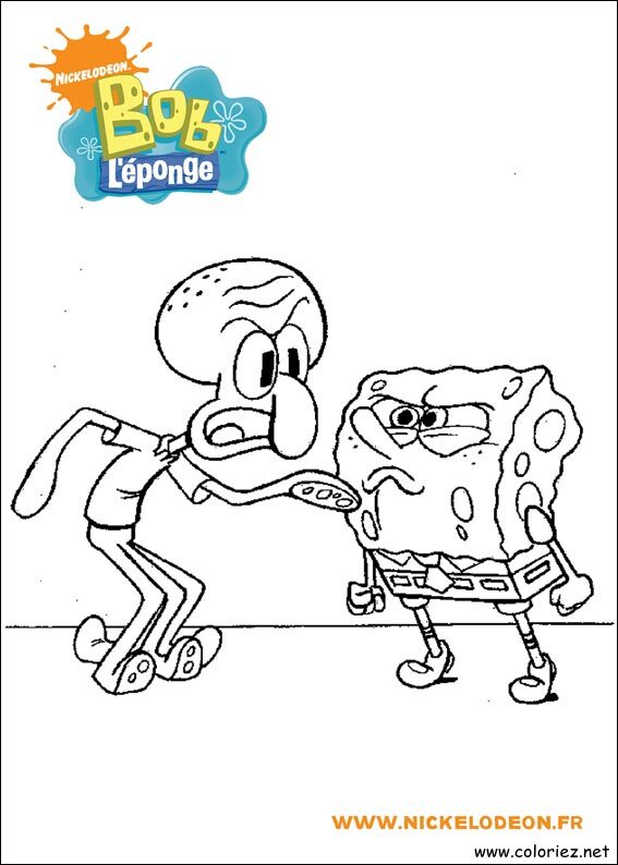 Coloriage de Bob l'éponge à imprimer !
