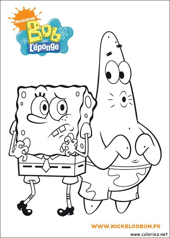 Coloriage de Bob l'éponge à imprimer !