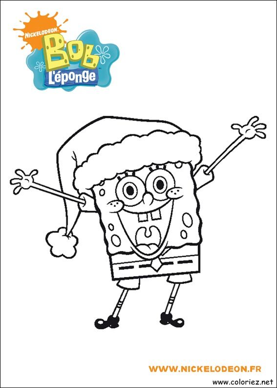 Coloriage de Bob l'éponge à imprimer !