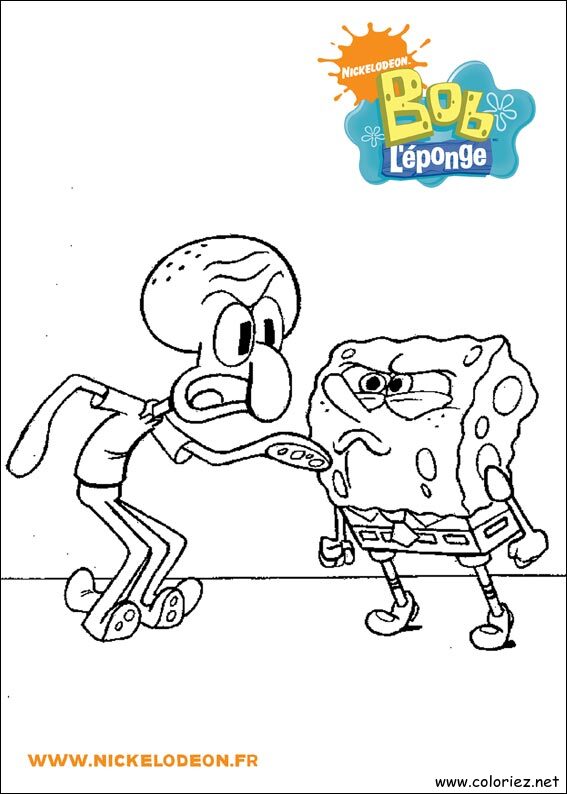 Coloriage de Bob l'éponge à imprimer !