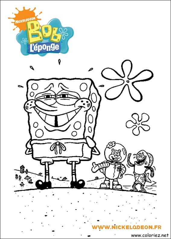Coloriage de Bob l'éponge à imprimer !