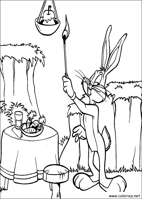 Coloriage de Bugs Bunny à imprimer