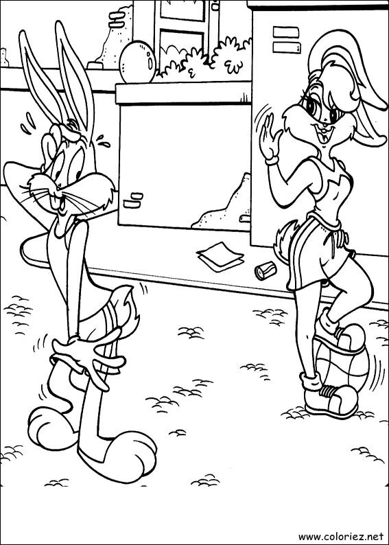 Coloriage de Bugs Bunny à imprimer