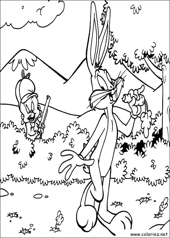 Coloriage de Bugs Bunny à imprimer