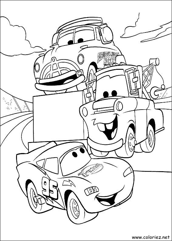 Coloriage de Cars à imprimer !