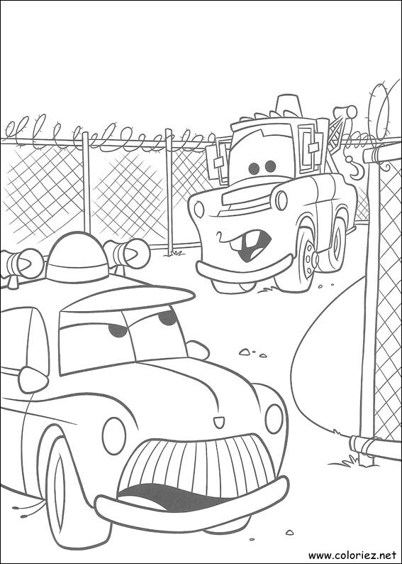 Coloriage de Cars à imprimer !