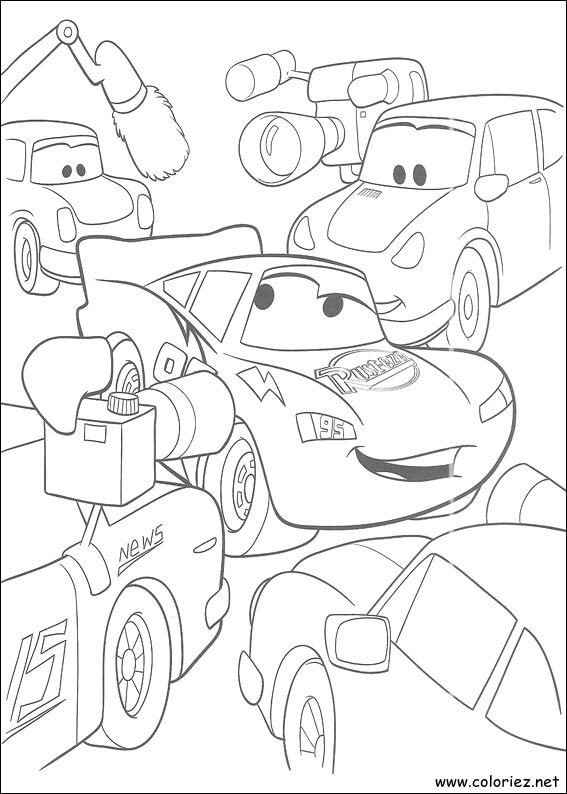 Coloriage de Cars à imprimer !