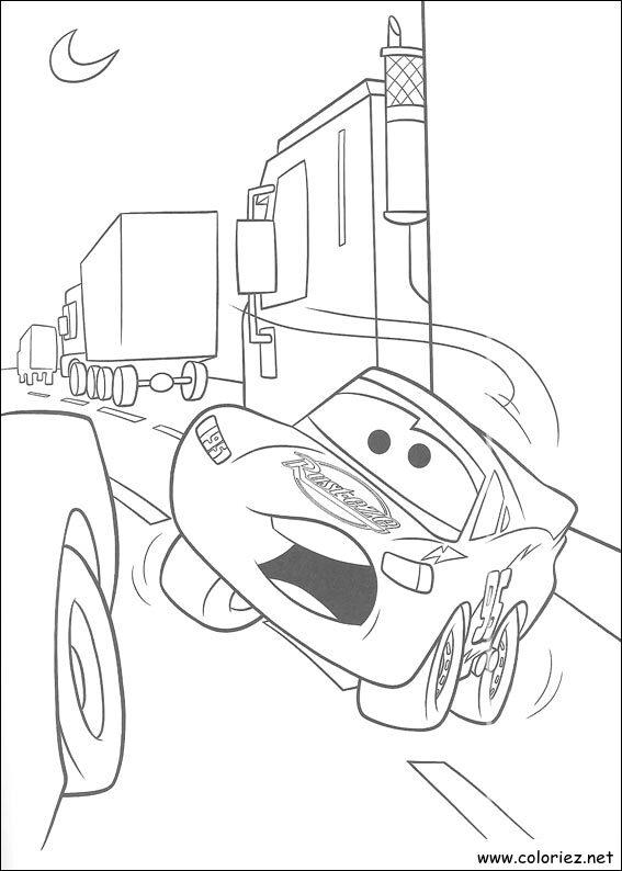 Coloriage de Cars à imprimer !