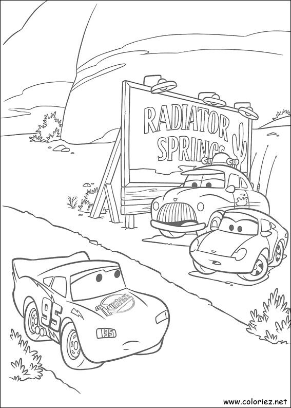 Coloriage de Cars à imprimer !