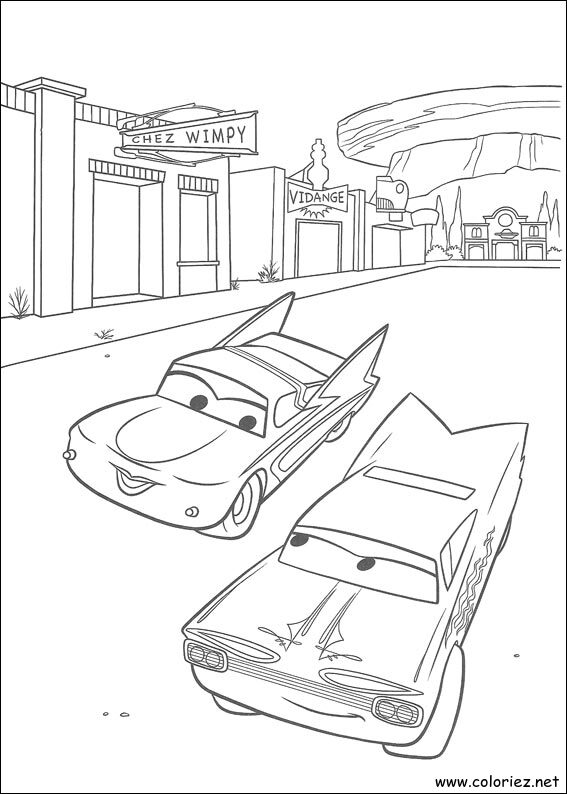 Coloriage de Cars à imprimer !