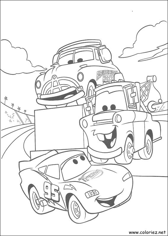 Coloriage de Cars à imprimer !