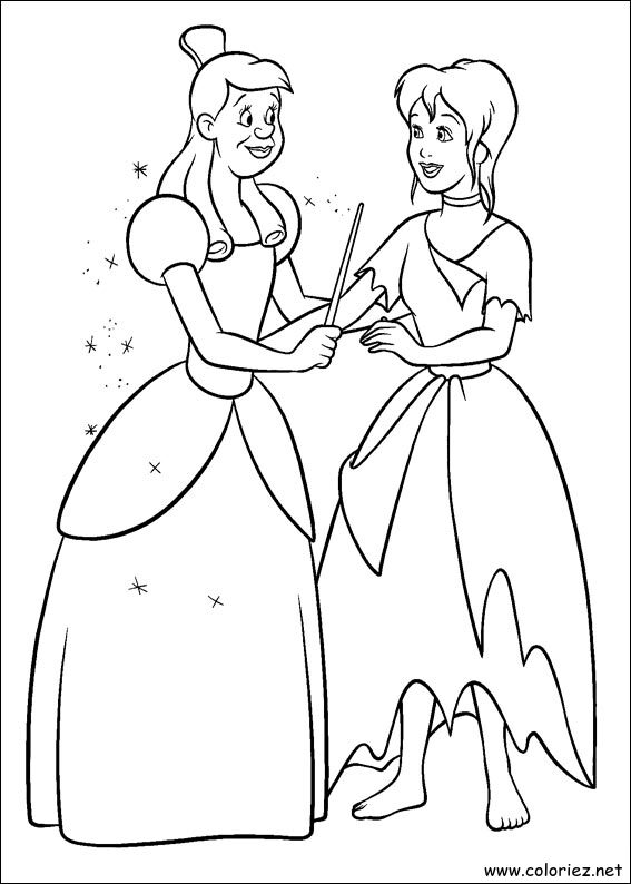 Coloriage de Cendrillon à imprimer