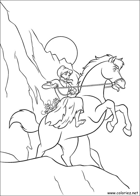 Coloriage de Cendrillon à imprimer
