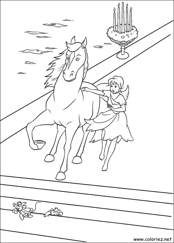 Coloriage de Cendrillon à imprimer