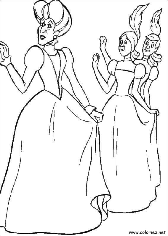 Coloriage de Cendrillon à imprimer
