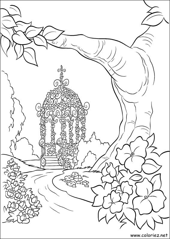 Coloriage de Cendrillon à imprimer