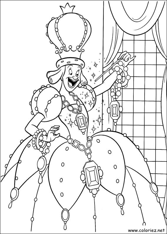Coloriage de Cendrillon à imprimer