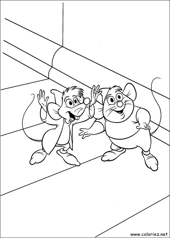 Coloriage de Cendrillon à imprimer