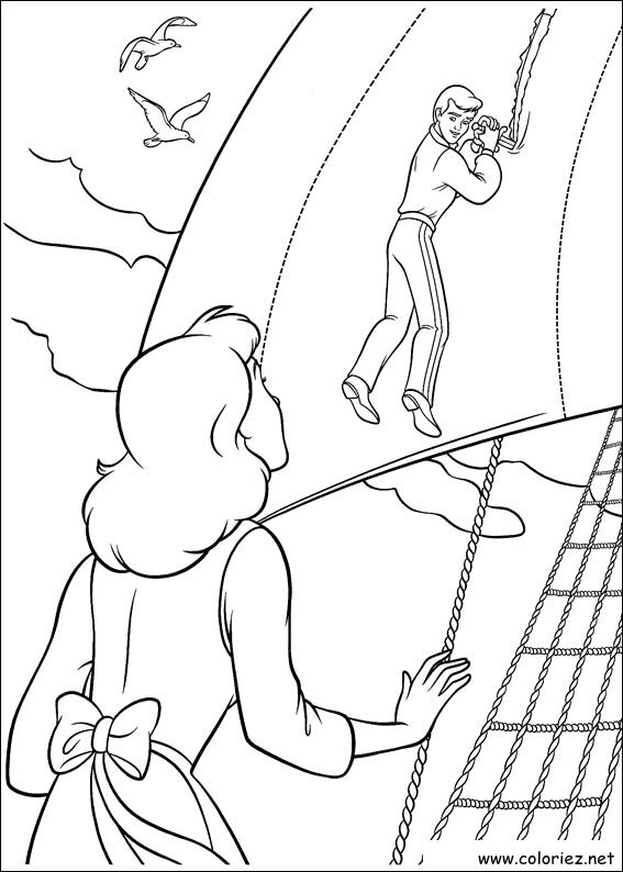 Coloriage de Cendrillon à imprimer