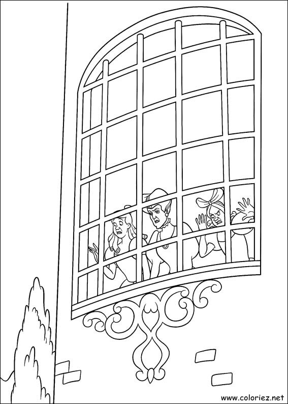 Coloriage de Cendrillon à imprimer
