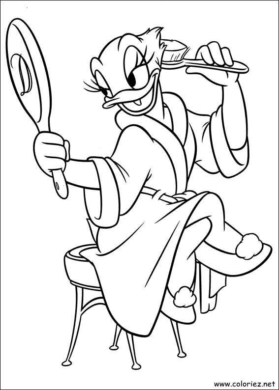 Coloriage de Daisy se fait belle à imprimer