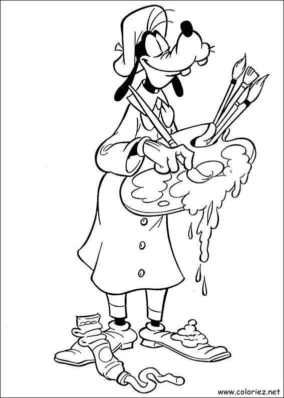 Coloriage de Dingo à imprimer !