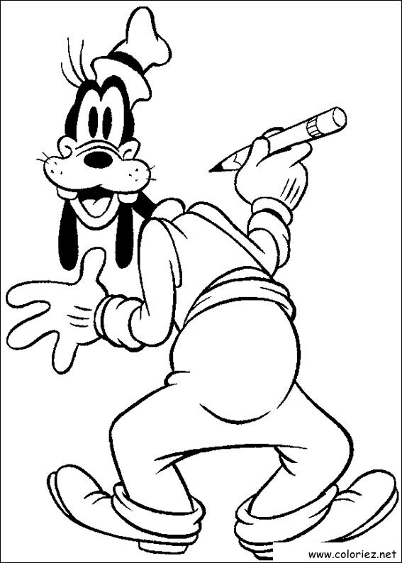 Coloriage de Dingo à imprimer !