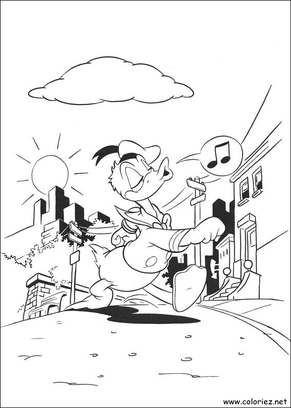 Coloriage de Donald à imprimer !
