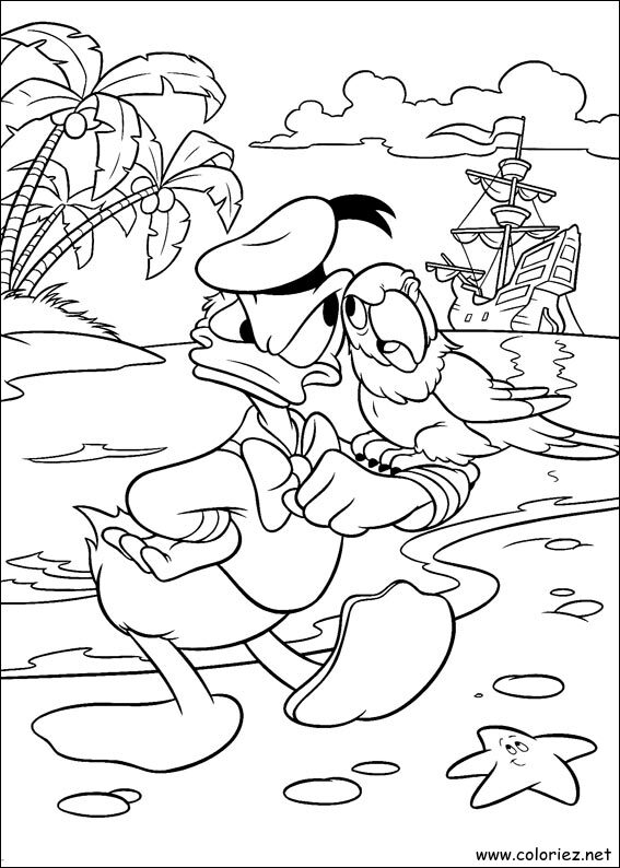 Coloriage de Donald à imprimer !