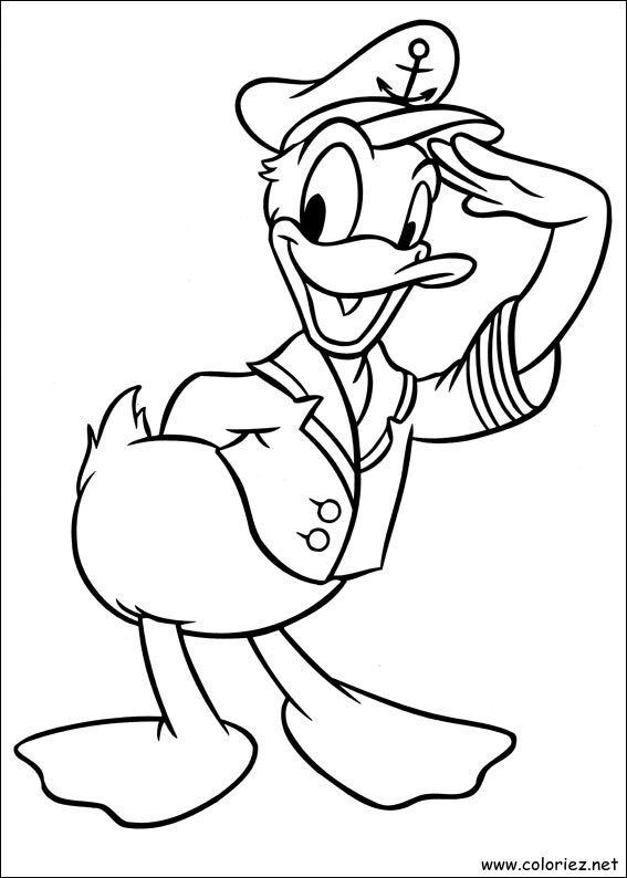 Coloriage de Donald à imprimer !