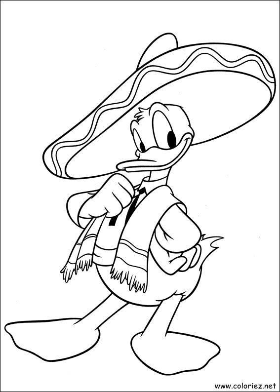 Coloriage de Donald à imprimer !