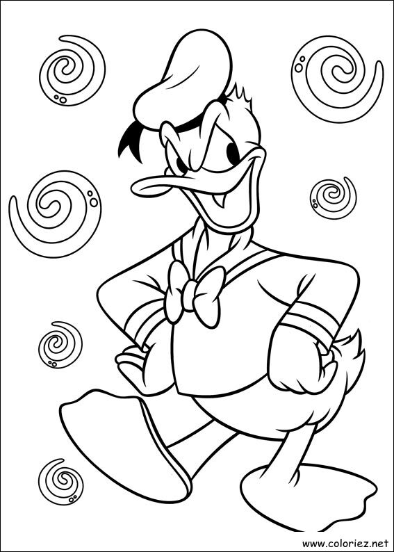 Coloriage de Donald à imprimer !