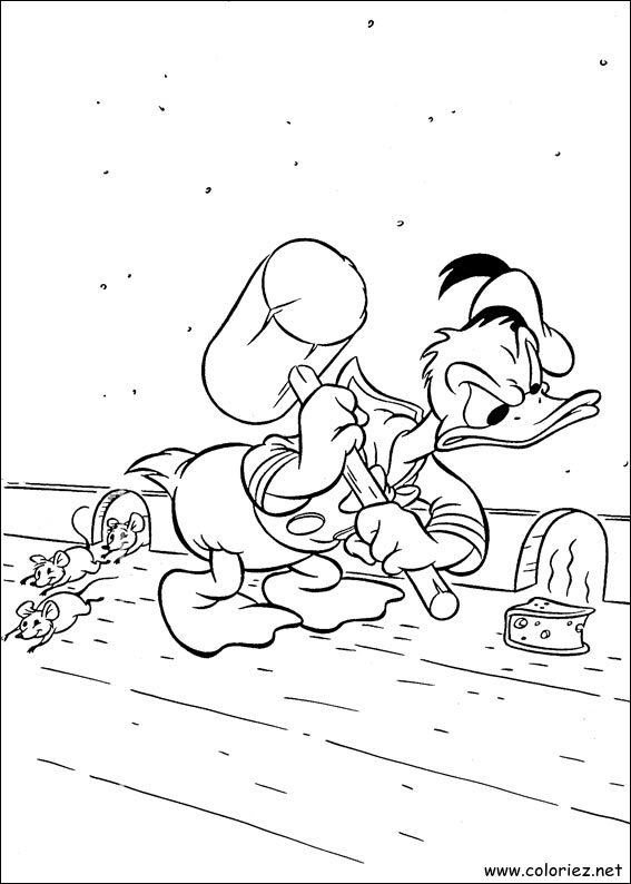 Coloriage de Donald à imprimer !