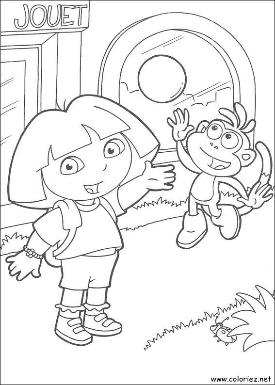Coloriage de Dora l'Exploratrice à imprimer !