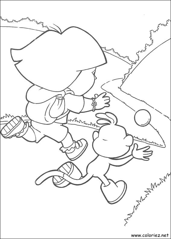 Coloriage de Dora l'Exploratrice à imprimer !