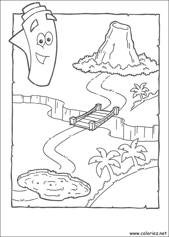 Coloriage de Dora l'Exploratrice à imprimer !