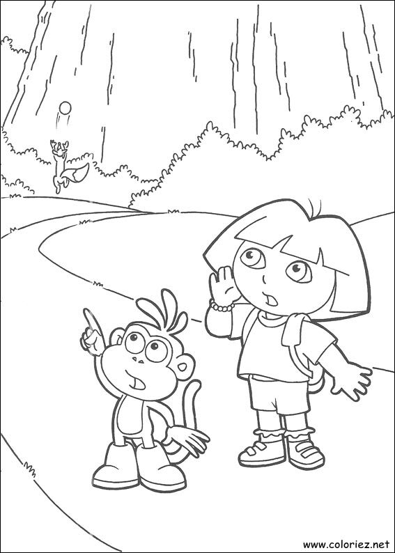 Coloriage de Dora l'Exploratrice à imprimer !