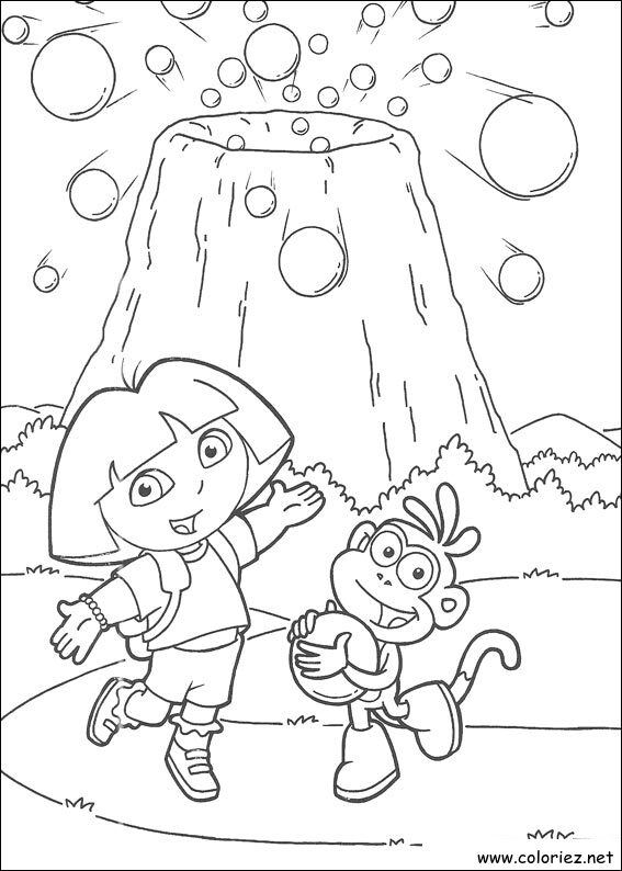 Coloriage de Dora l'Exploratrice à imprimer !