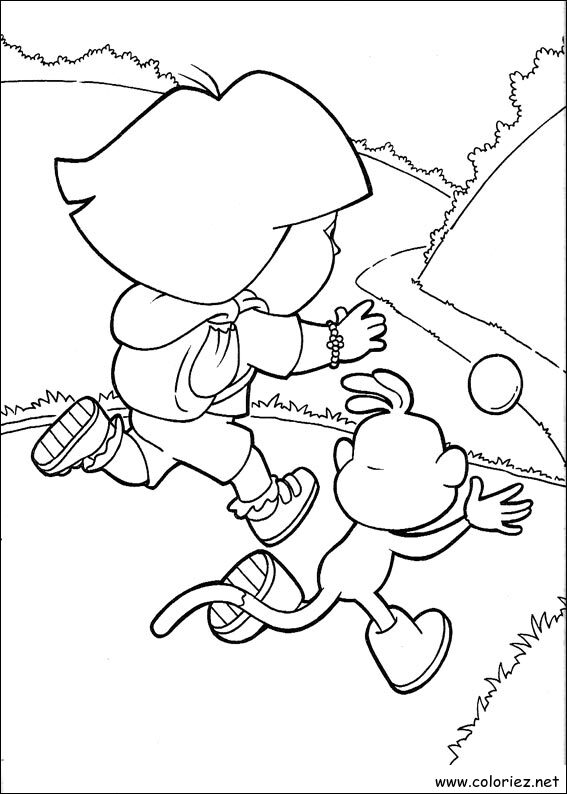 Coloriage de Dora l'Exploratrice à imprimer !