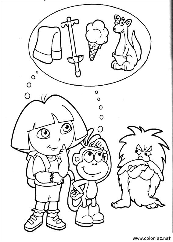 Coloriage de Dora l'Exploratrice à imprimer !