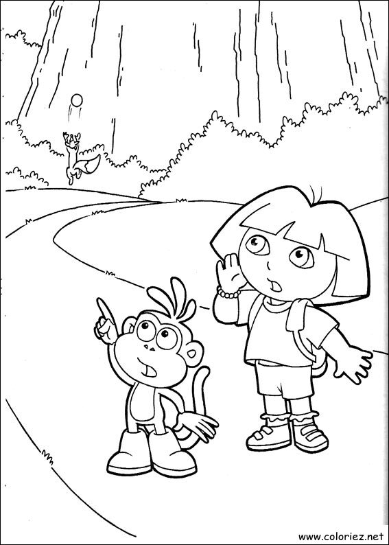 Coloriage de Dora l'Exploratrice à imprimer !