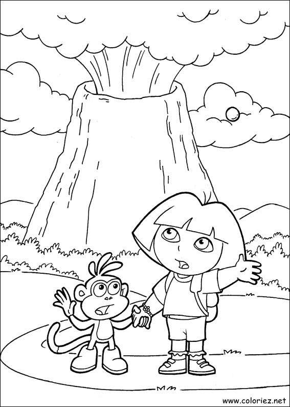 Coloriage de Dora l'Exploratrice à imprimer !
