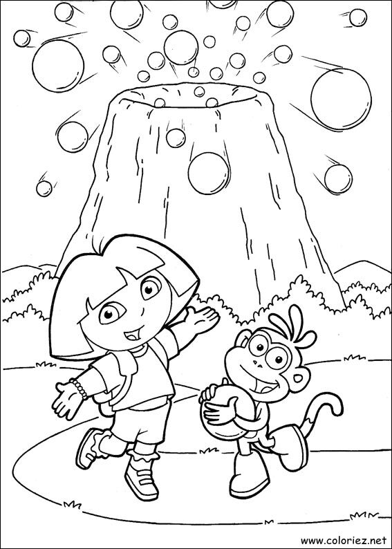 Coloriage de Dora l'Exploratrice à imprimer !