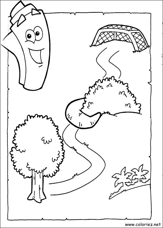 Coloriage de Dora l'Exploratrice à imprimer !